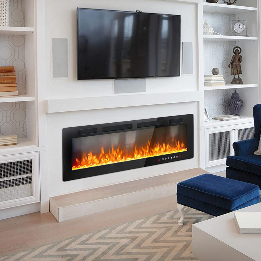 Arcuri Recessed Wall Mounted Electric Fireplace
